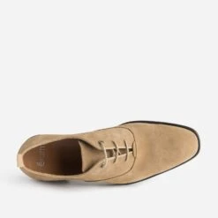 Richelieu Beige En Cuir Velours -Caprices Chaussures Boutique WWWERM 10271350041 4