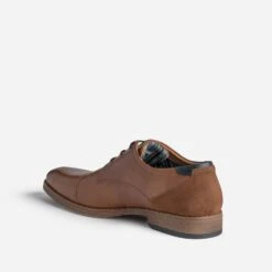 Derby Cognac En Cuir Embossé -Caprices Chaussures Boutique WWWERM 10271350044 3