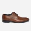 Derby Cognac En Cuir à Lacet Bleu -Caprices Chaussures Boutique WWWERM 10271350501 0