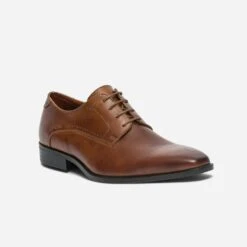 Derby Cognac En Cuir -Caprices Chaussures Boutique WWWERM 10271350504 1