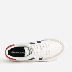 Jack & Jones Tennis JACK&JONES Blanche, Grise, Rouge Et Marine -Caprices Chaussures Boutique WWWERM 10271390126 4