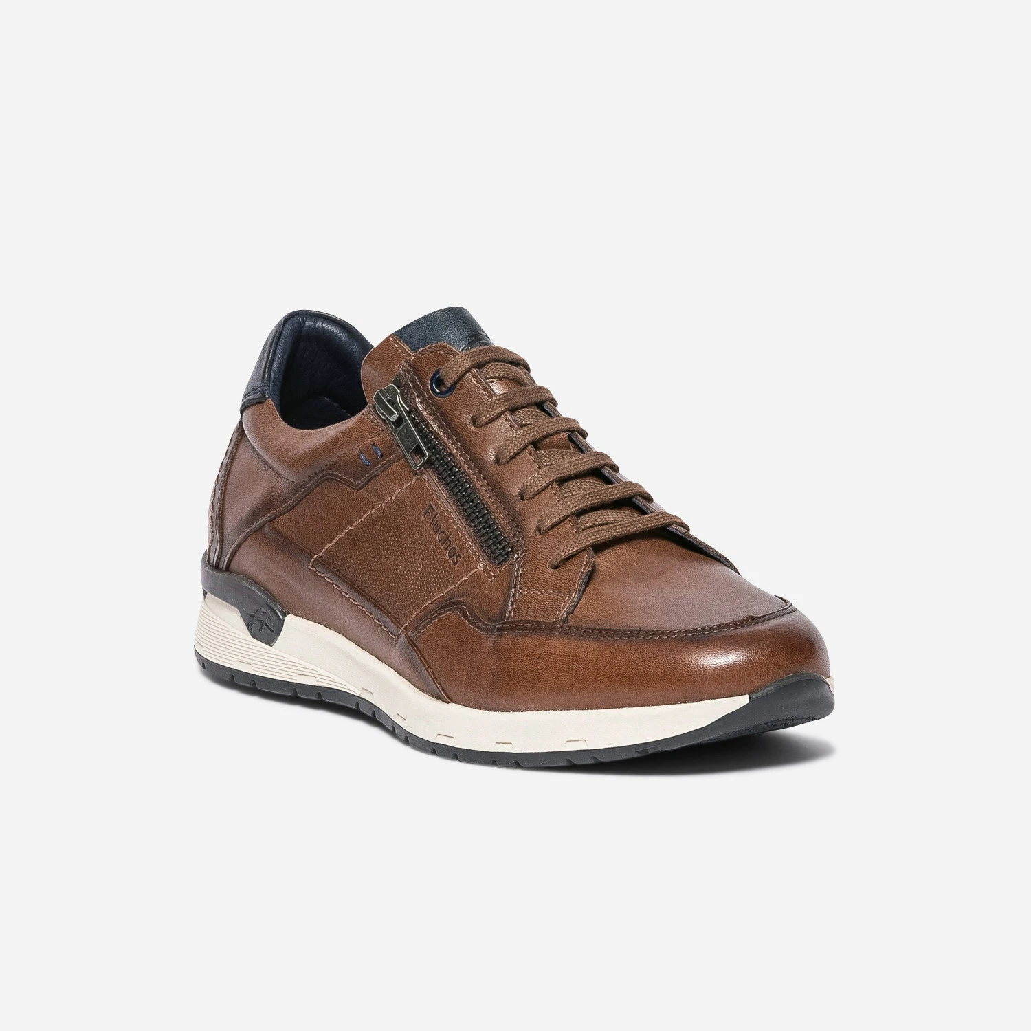 Tennis FLUCHOS Marron En Cuir Avec Zip 4 Tennis FLUCHOS Marron En Cuir Avec Zip – Image 2