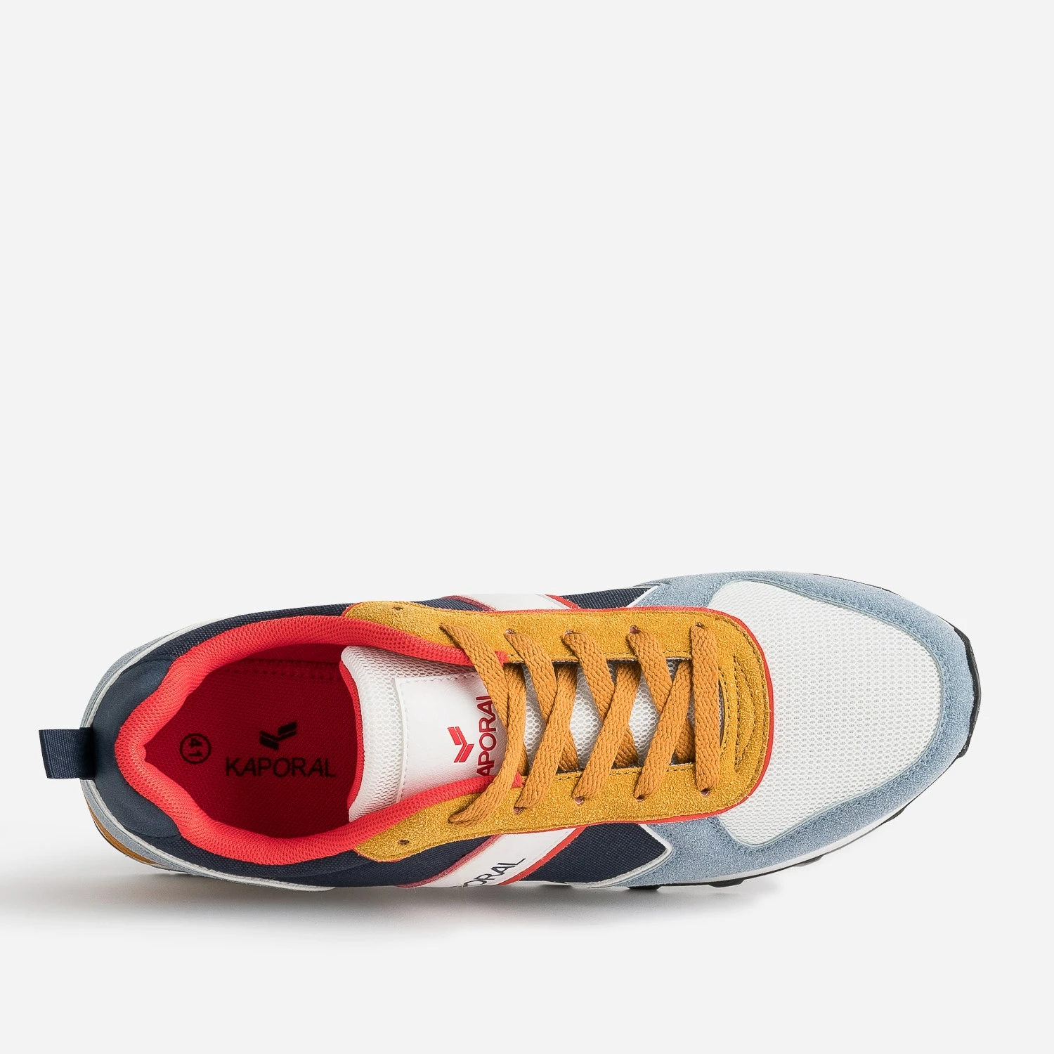 Tennis KAPORAL Marine, Bleu, Blanc, Ocre Et Rouge 7 Tennis KAPORAL Marine, Bleu, Blanc, Ocre Et Rouge – Image 5
