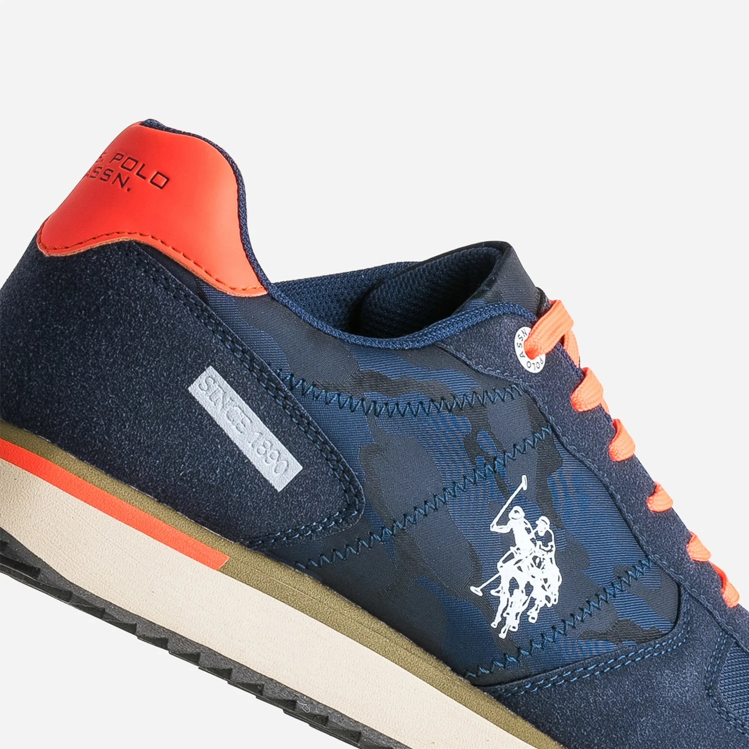 Tennis U.S. POLO ASSN. Marine Et Rouge Fluo 8 Tennis U.S. POLO ASSN. Marine Et Rouge Fluo – Image 6