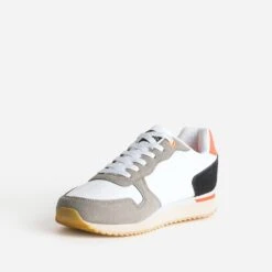 Tennis U.S. POLO ASSN. Blanc, Gris Et Rouge Fluo -Caprices Chaussures Boutique WWWERM 10271390638 2