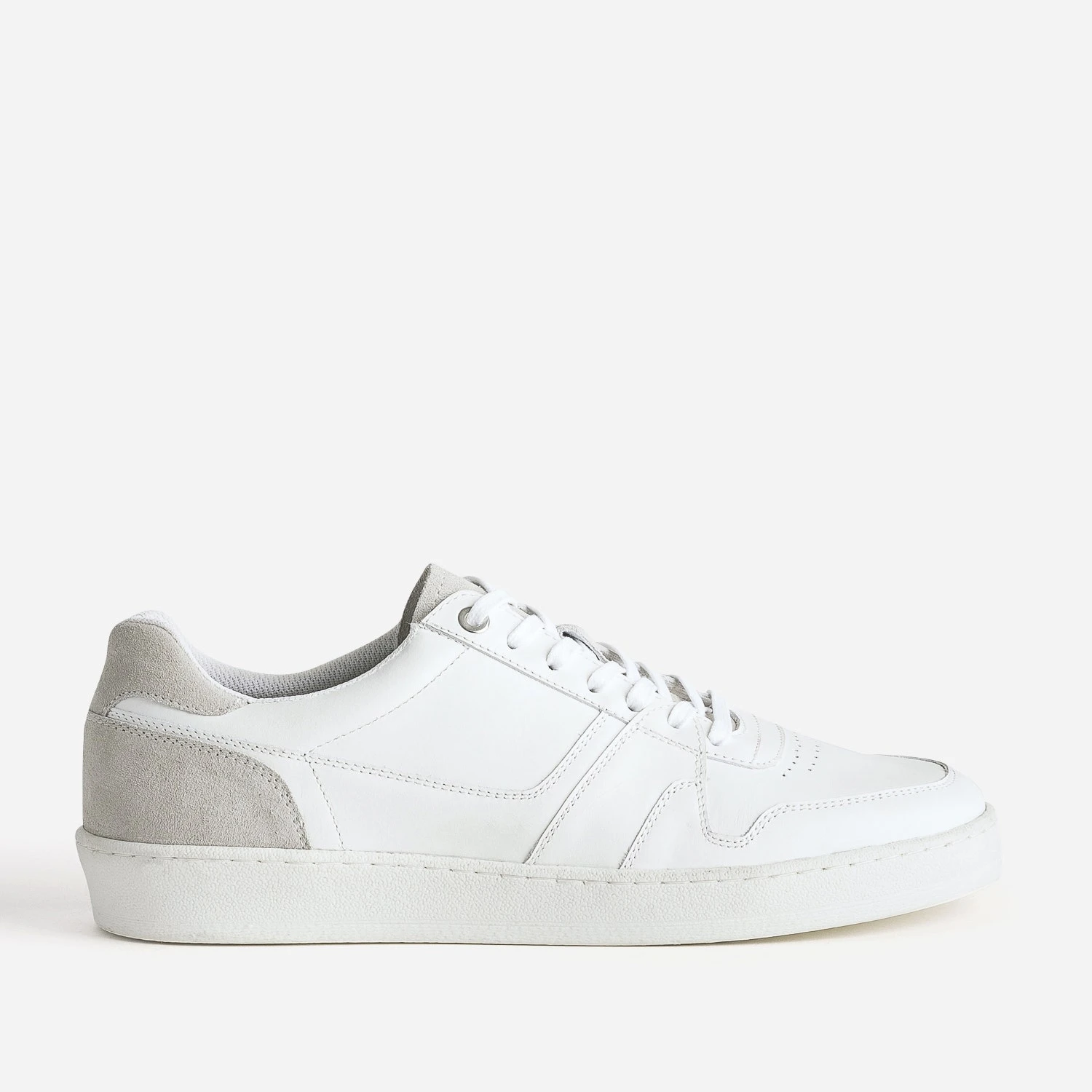 Tennis Blanche éco-conçue En Cuir Détails Gris 3 Tennis Blanche éco-conçue En Cuir Détails Gris