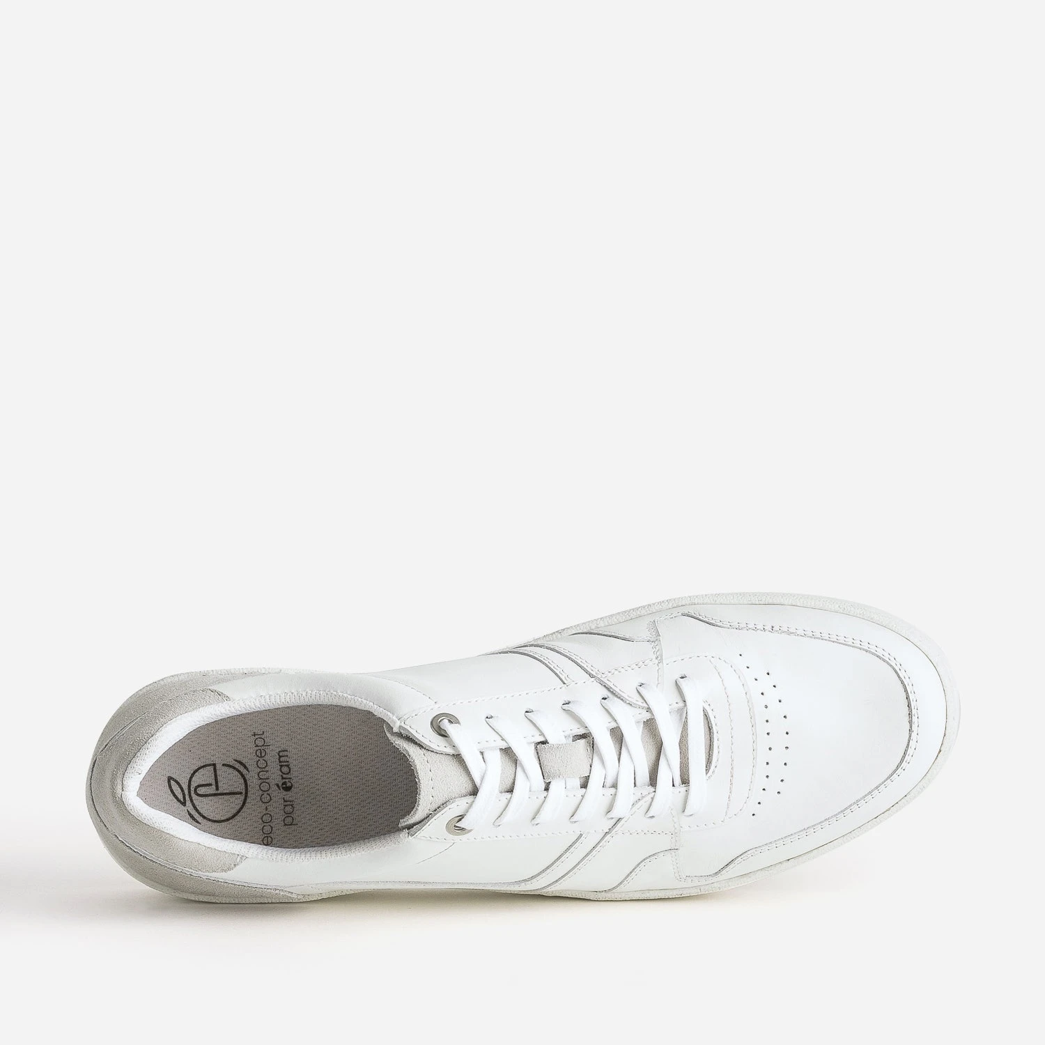 Tennis Blanche éco-conçue En Cuir Détails Gris 7 Tennis Blanche éco-conçue En Cuir Détails Gris – Image 5
