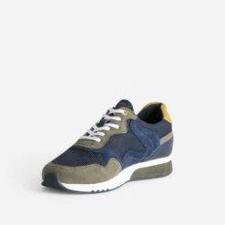 Tennis Kaki, Marine, Jaune éco-conçue Multi Matières -Caprices Chaussures Boutique WWWERM 10271390643 2