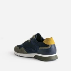 Tennis Kaki, Marine, Jaune éco-conçue Multi Matières -Caprices Chaussures Boutique WWWERM 10271390643 3