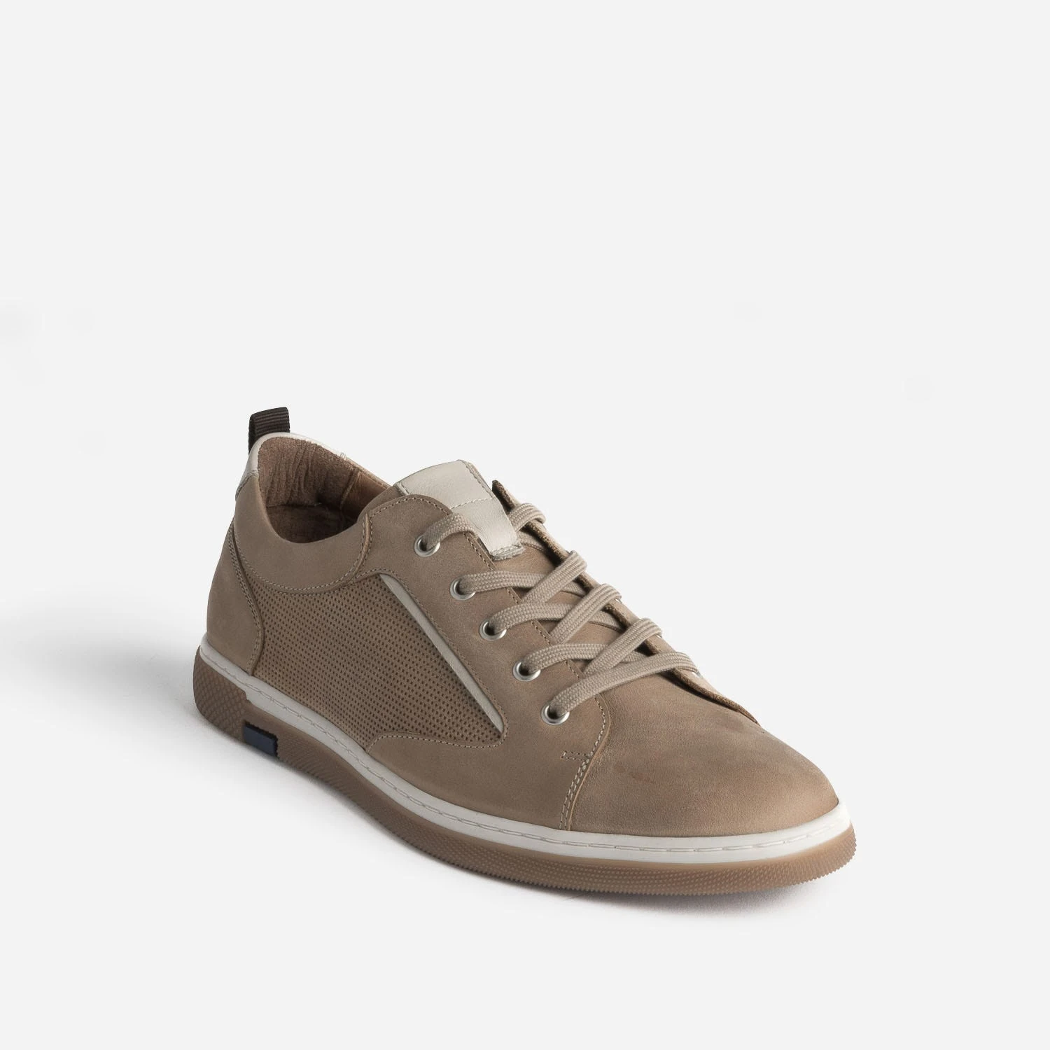 Tennis Beige Foncé En Cuir 4 Tennis Beige Foncé En Cuir – Image 2