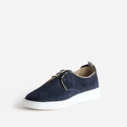 Derby Confort Marine En Cuir Velours -Caprices Chaussures Boutique WWWERM 10271390654 2