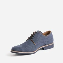 Derby Bleu Et Camel Textile Embossé 10 Derby Bleu Et Camel Textile Embossé -Caprices Chaussures Boutique WWWERM 10271400073 2