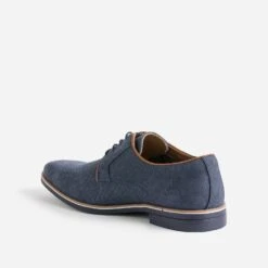 Derby Bleu Et Camel Textile Embossé 11 Derby Bleu Et Camel Textile Embossé -Caprices Chaussures Boutique WWWERM 10271400073 3