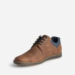 Derby Confort Marron Clair Perforé -Caprices Chaussures Boutique WWWERM 10271400358 2