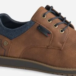 Derby Confort Marron Clair Perforé -Caprices Chaussures Boutique WWWERM 10271400358 5