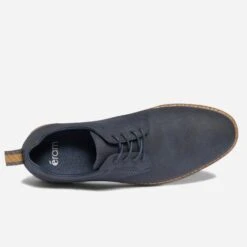 Derby Bleu Marine En Cuir Perforé -Caprices Chaussures Boutique WWWERM 10271400370 4