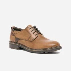 Derby Camel En Cuir -Caprices Chaussures Boutique WWWERM 10271400391 1