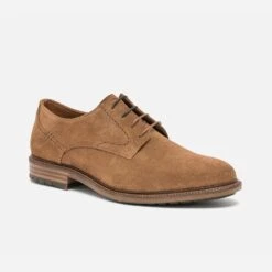 Derby Camel En Cuir Velours éco-conçu -Caprices Chaussures Boutique WWWERM 10271400395 1