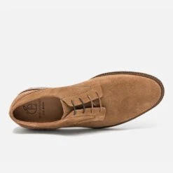 Derby Camel En Cuir Velours éco-conçu -Caprices Chaussures Boutique WWWERM 10271400395 4
