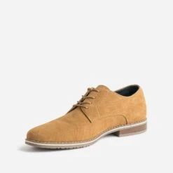 Derby Camel En Cuir Velours Embossé 9 Derby Camel En Cuir Velours Embossé -Caprices Chaussures Boutique WWWERM 10271400398 2