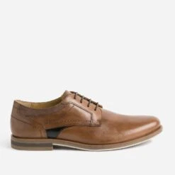 Derby Marron En Cuir