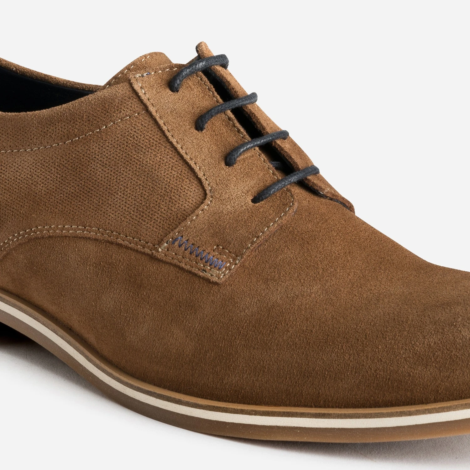 Derby Marron Clair éco-conçu En Cuir Velours 8 Derby Marron Clair éco-conçu En Cuir Velours – Image 6