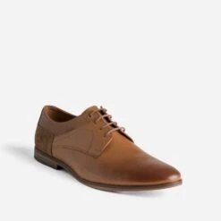 Derby Camel En Cuir -Caprices Chaussures Boutique WWWERM 10271400414 1