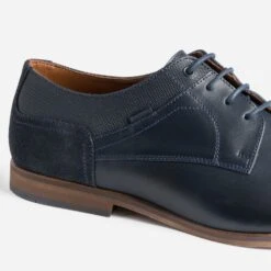 Derby Bleu Marine En Cuir -Caprices Chaussures Boutique WWWERM 10271400415 5