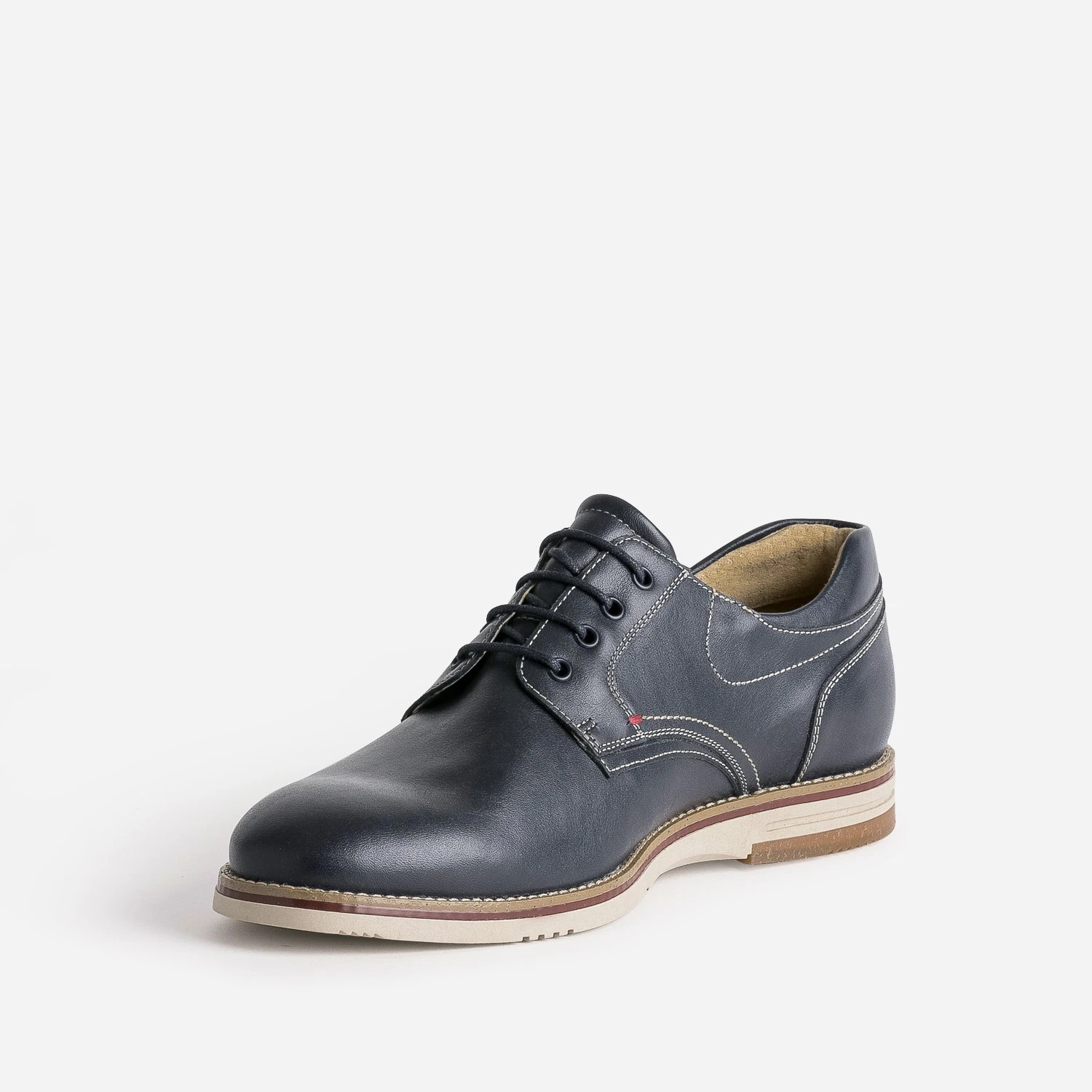 Derby Confort Marine éco-conçu En Cuir 5 Derby Confort Marine éco-conçu En Cuir – Image 3