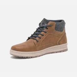 Boots à Lacet Marron Avec Col Textile -Caprices Chaussures Boutique WWWERM 10271880168 2