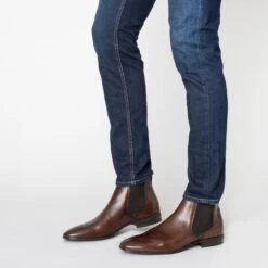 Chelsea Boots Marron En Cuir -Caprices Chaussures Boutique WWWERM 10271950060 10