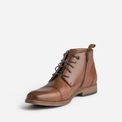 Chukka Boots Cognac En Cuir -Caprices Chaussures Boutique WWWERM 10271950149 2