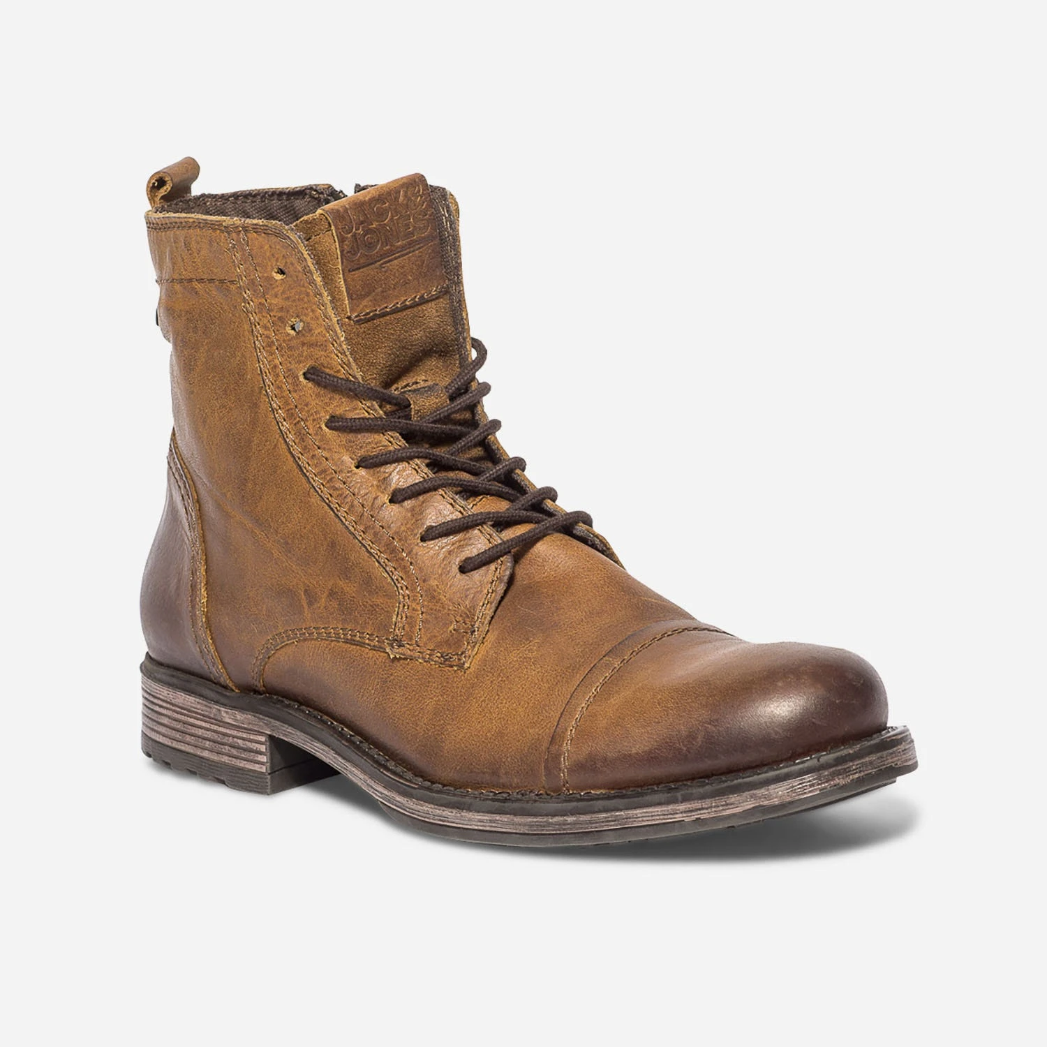 Boots JACK & JONES Marron En Cuir 4 Boots JACK & JONES Marron En Cuir – Image 2