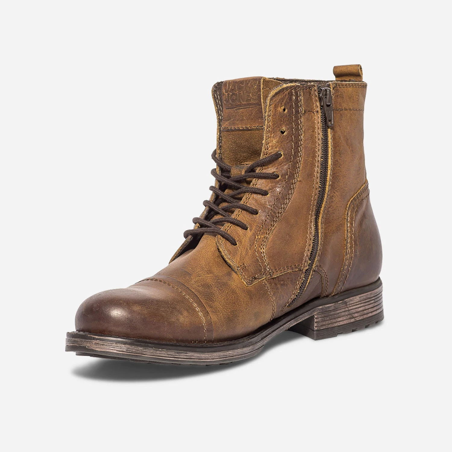 Boots JACK & JONES Marron En Cuir 5 Boots JACK & JONES Marron En Cuir – Image 3
