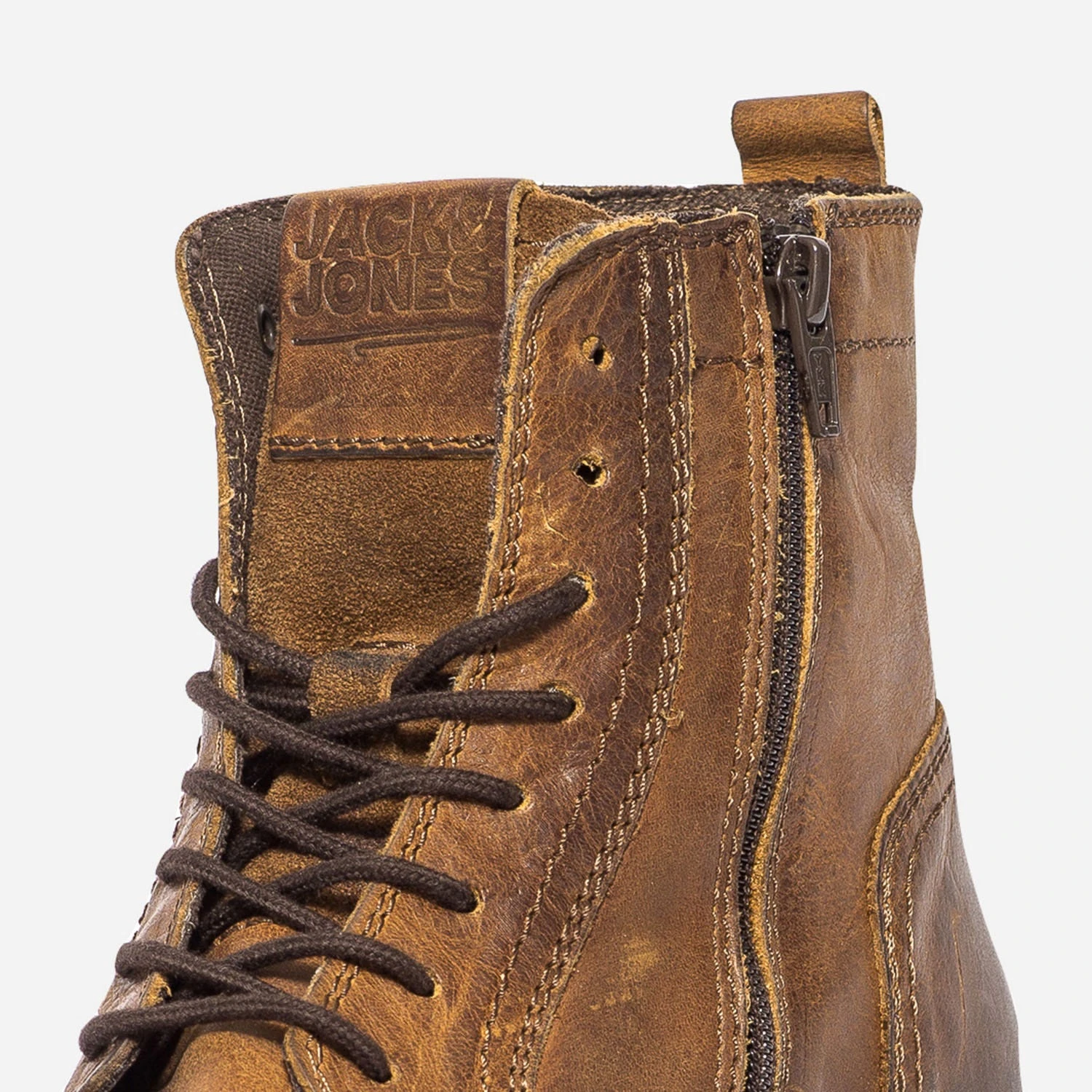 Boots JACK & JONES Marron En Cuir 8 Boots JACK & JONES Marron En Cuir – Image 6