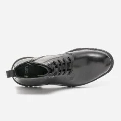 Bottine Noire En Cuir Crantée -Caprices Chaussures Boutique WWWERM 10272040183 4