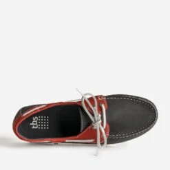 Chaussure-bateau TBS Bleu Marine Et Rouge En Cuir -Caprices Chaussures Boutique WWWERM 10272510011 4
