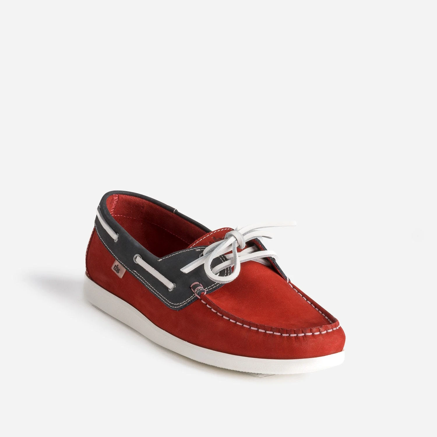 Chaussure-bateau TBS Rouge Et Bleu Marine En Cuir 4 Chaussure-bateau TBS Rouge Et Bleu Marine En Cuir – Image 2