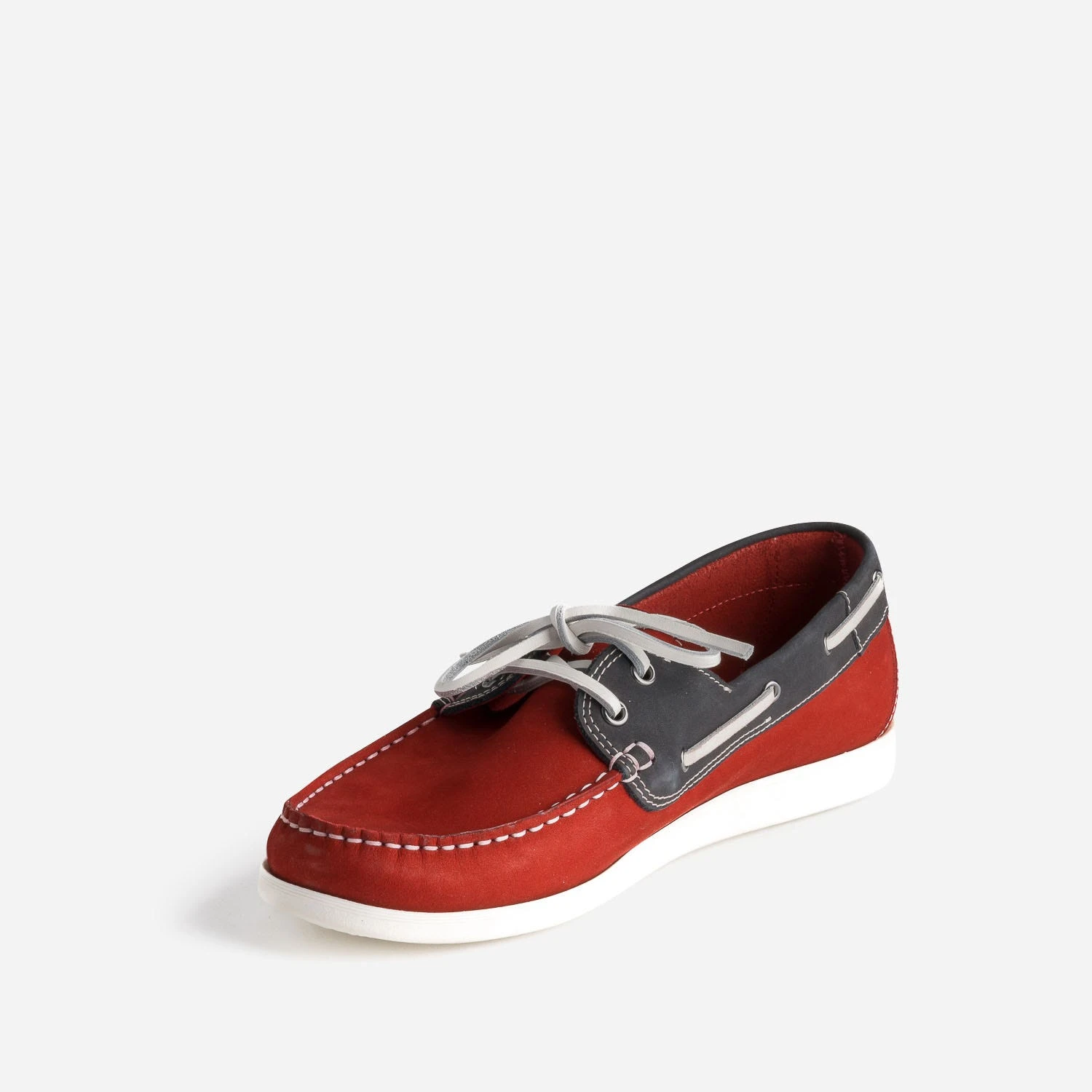 Chaussure-bateau TBS Rouge Et Bleu Marine En Cuir 5 Chaussure-bateau TBS Rouge Et Bleu Marine En Cuir – Image 3