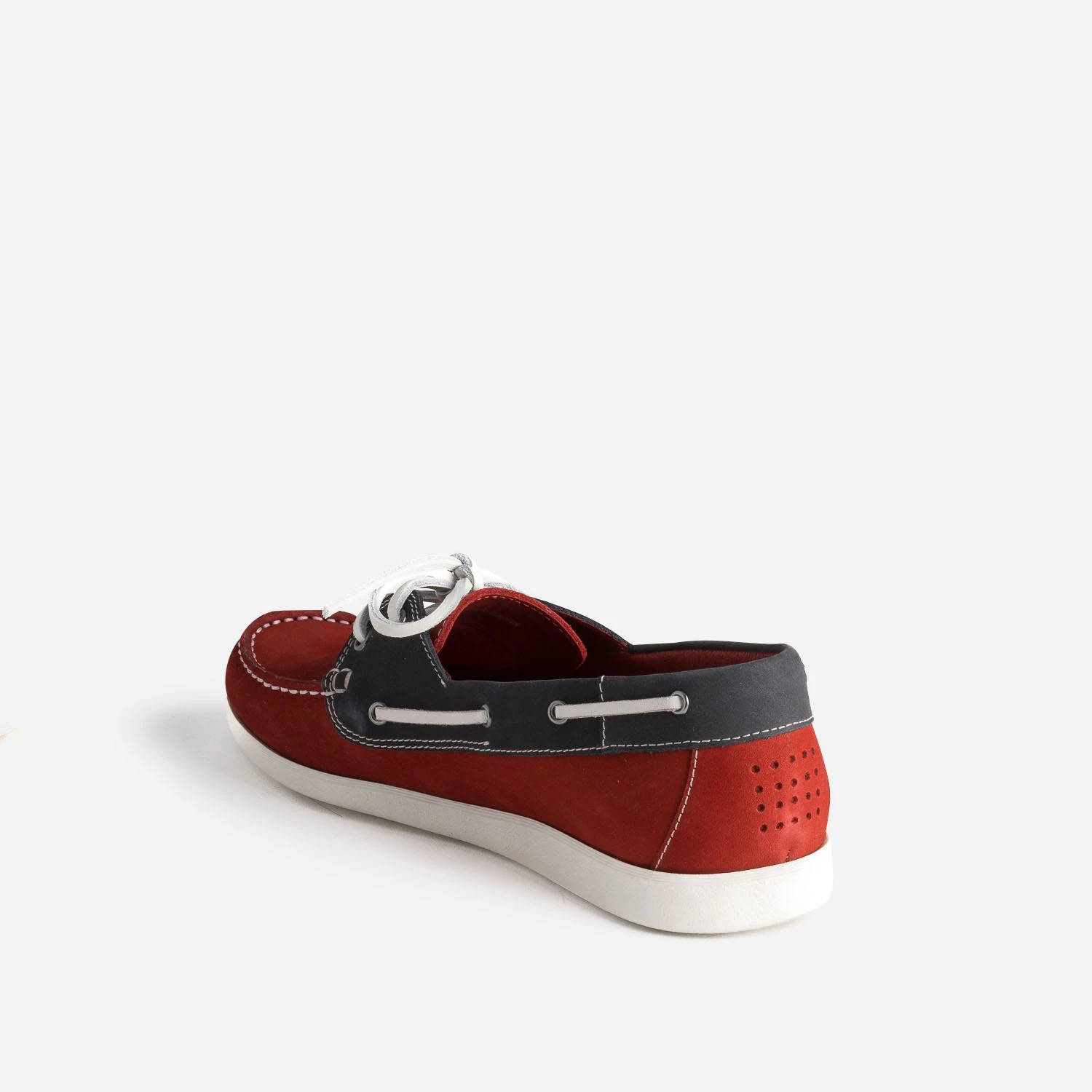 Chaussure-bateau TBS Rouge Et Bleu Marine En Cuir 6 Chaussure-bateau TBS Rouge Et Bleu Marine En Cuir – Image 4