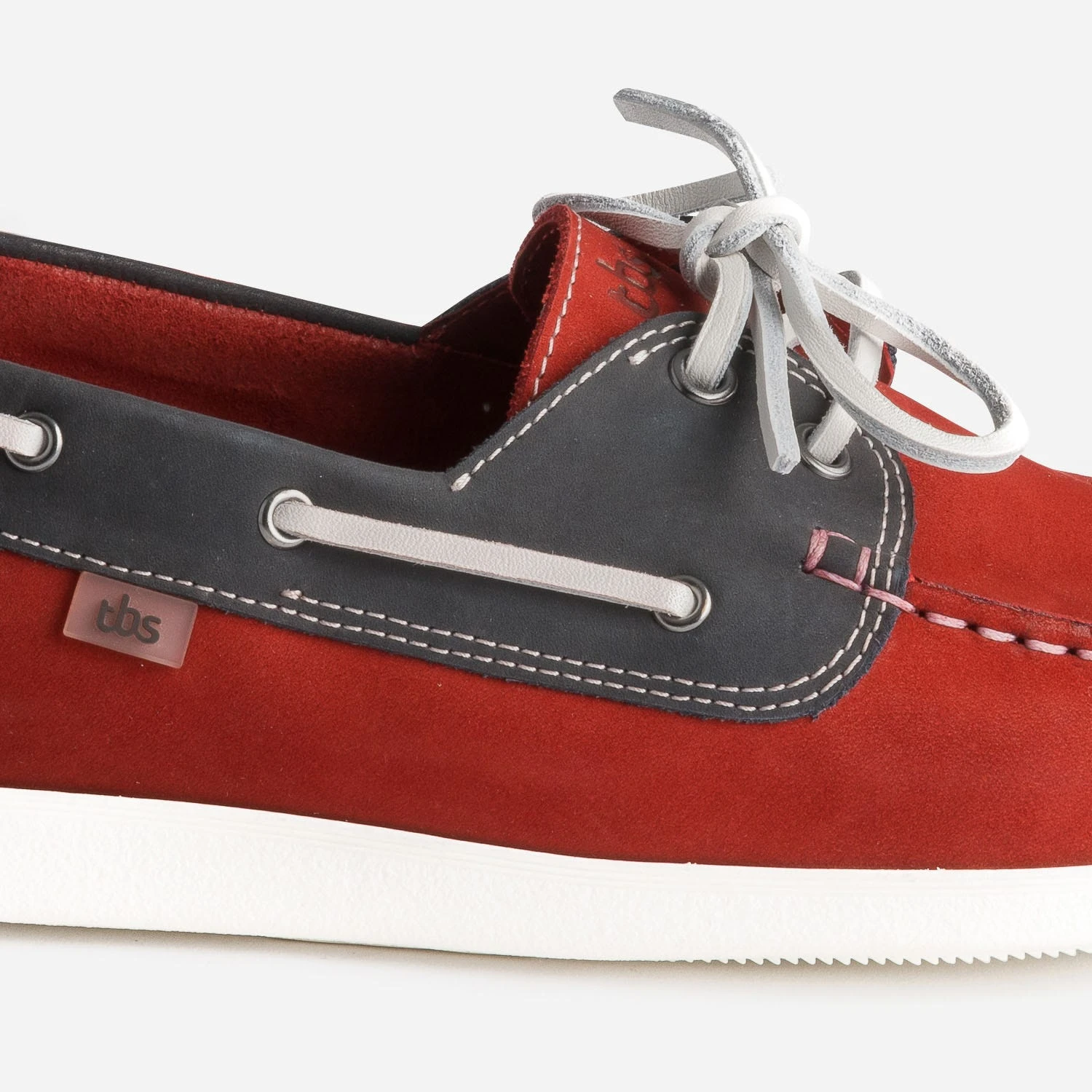 Chaussure-bateau TBS Rouge Et Bleu Marine En Cuir 8 Chaussure-bateau TBS Rouge Et Bleu Marine En Cuir – Image 6