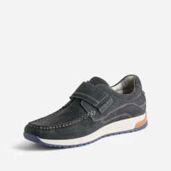 Chaussure-bateau Marine En Cuir à Scratch -Caprices Chaussures Boutique WWWERM 10272510013 2