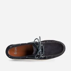 Chaussure Bateau Marine En Cuir Velours -Caprices Chaussures Boutique WWWERM 10272510086 4