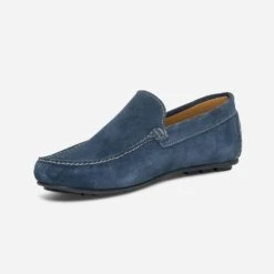 Mocassin Bleu En Cuir Velours -Caprices Chaussures Boutique WWWERM 10272580071 2