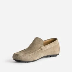 Mocassin Taupe En Cuir Velours -Caprices Chaussures Boutique WWWERM 10272580072 2