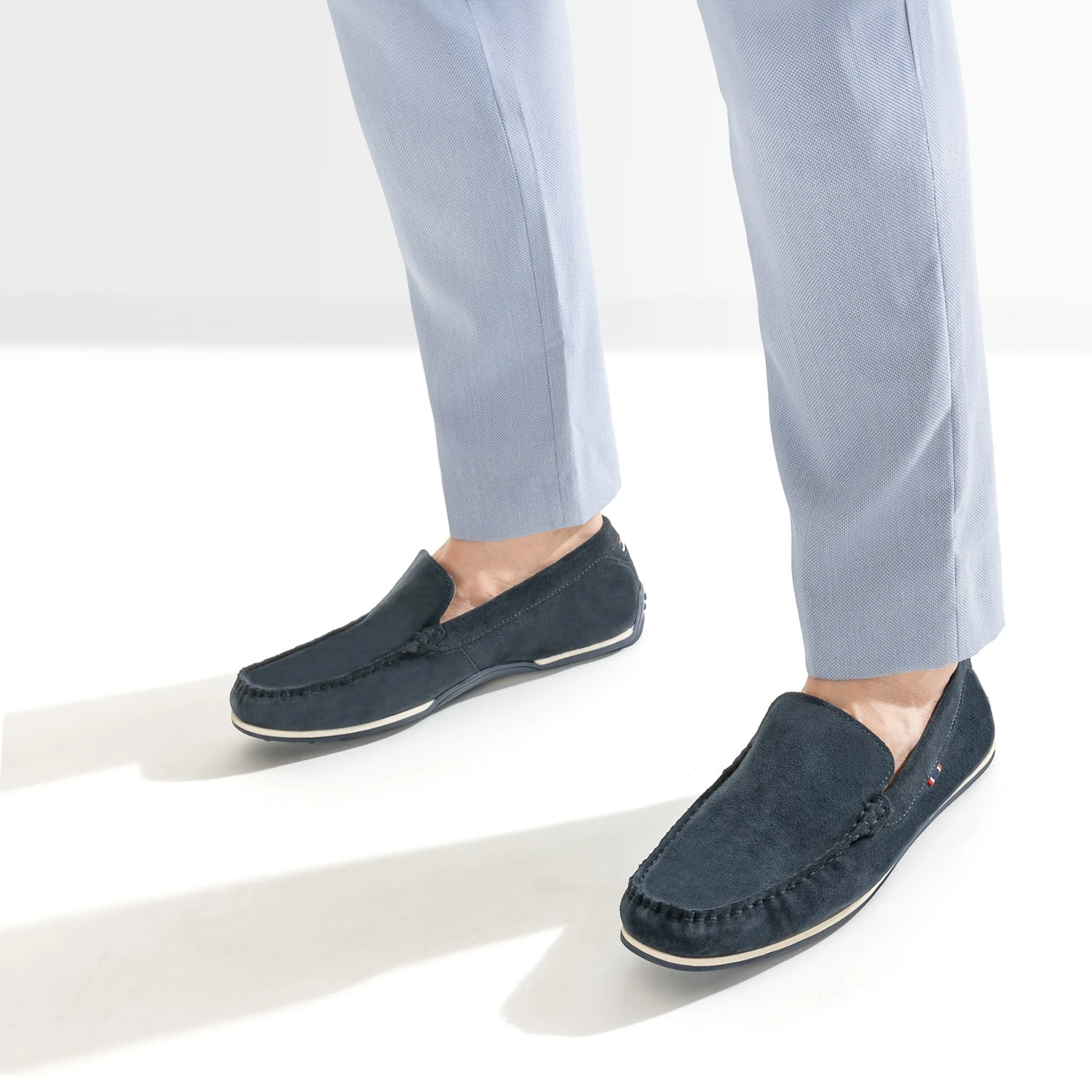 Mocassin Marine En Cuir Velours 4 Mocassin Marine En Cuir Velours – Image 2