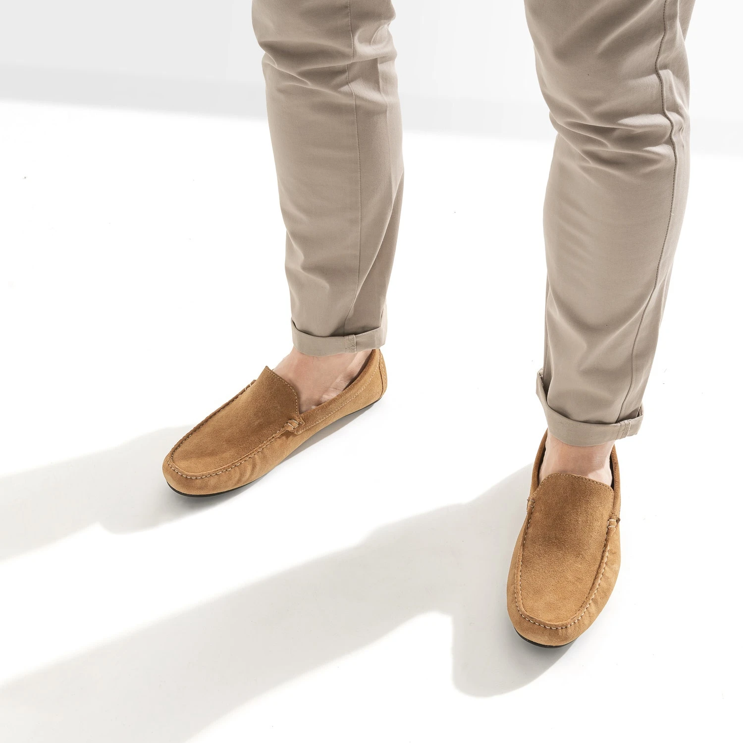 Mocassin Camel En Cuir Velours 4 Mocassin Camel En Cuir Velours – Image 2