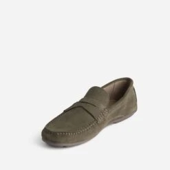 Mocassin Kaki éco-conçu En Cuir Velours -Caprices Chaussures Boutique WWWERM 10272580134 2