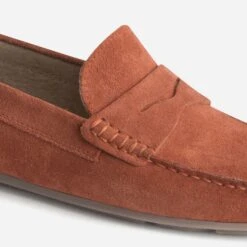 Mocassin Rouge Orangé éco-conçu En Cuir Velours -Caprices Chaussures Boutique WWWERM 10272580135 5