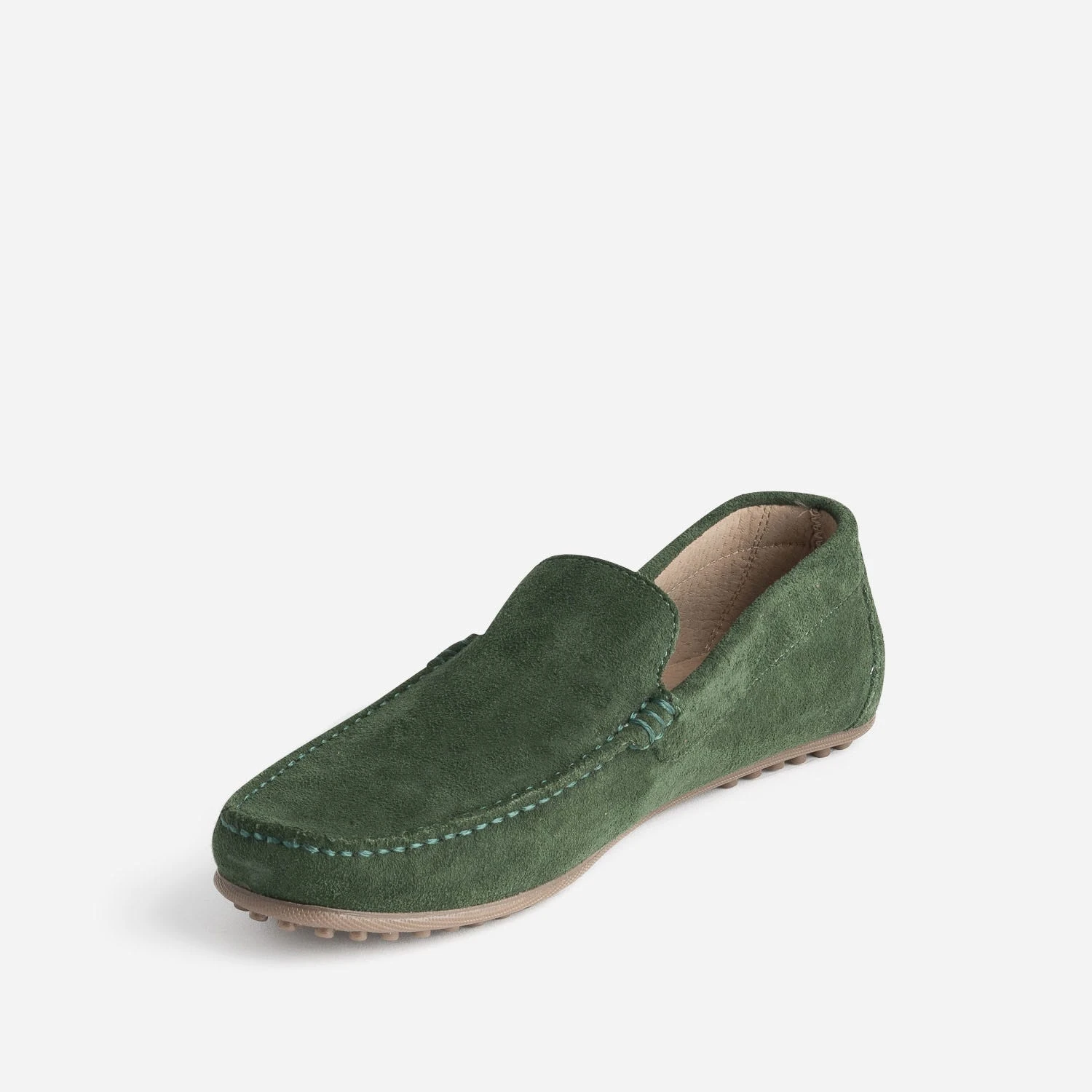 Mocassin Vert éco-conçu En Cuir Velours 5 Mocassin Vert éco-conçu En Cuir Velours – Image 3